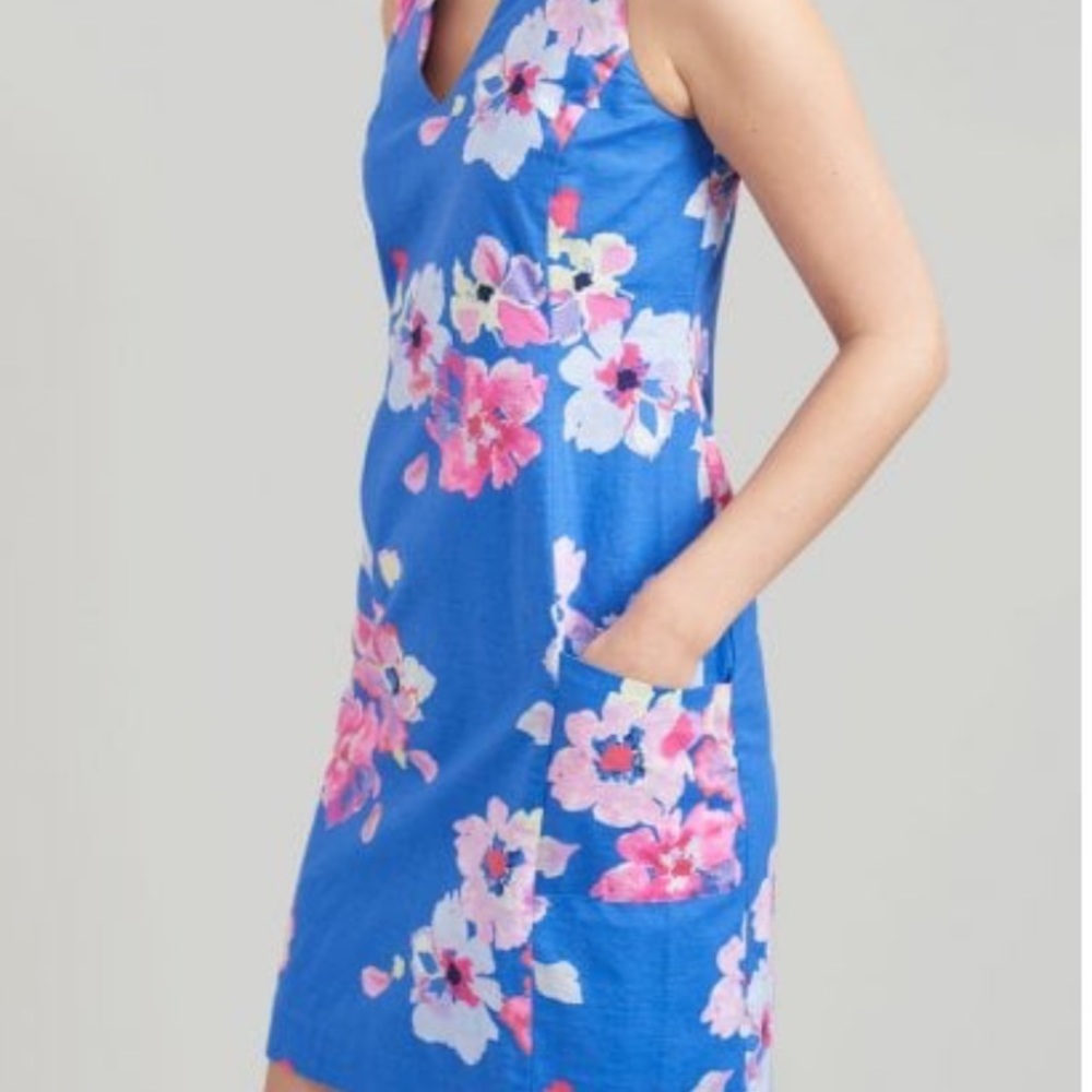 Joules Blue Floral Midi Dress